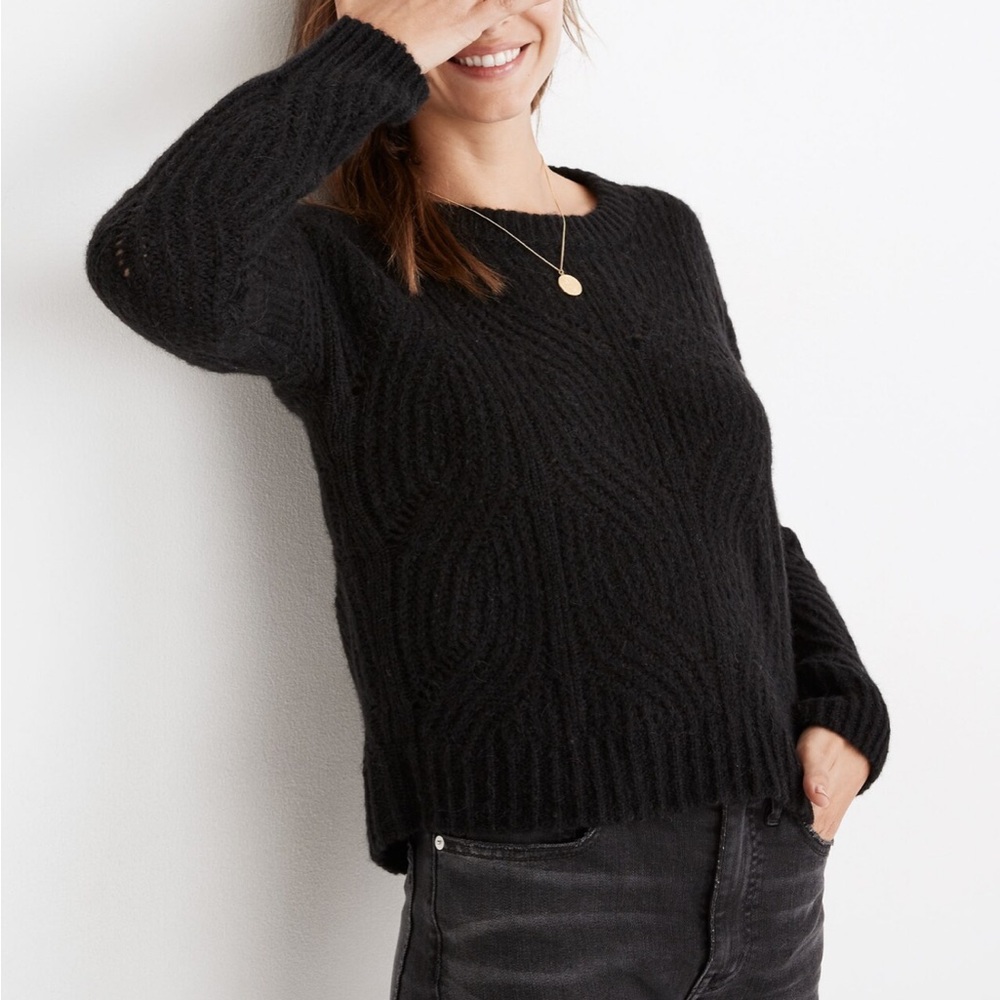 Madewell NWT Black Charley Pullover Sweater - Size XXS
